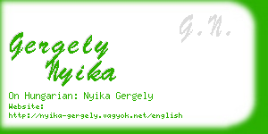 gergely nyika business card